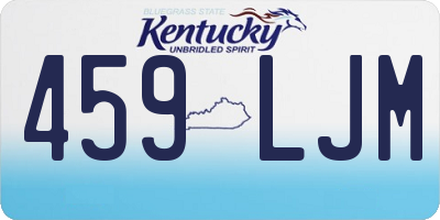 KY license plate 459LJM