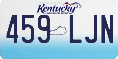 KY license plate 459LJN