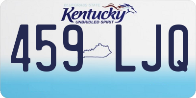 KY license plate 459LJQ