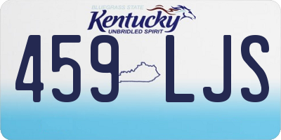 KY license plate 459LJS