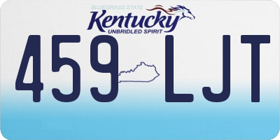 KY license plate 459LJT
