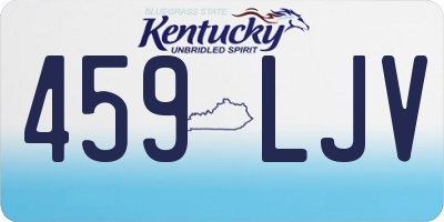 KY license plate 459LJV