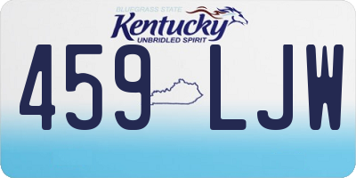 KY license plate 459LJW