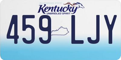 KY license plate 459LJY
