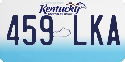 KY license plate 459LKA