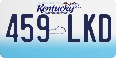 KY license plate 459LKD