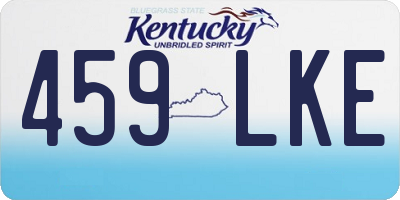 KY license plate 459LKE