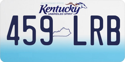 KY license plate 459LRB