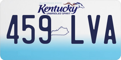 KY license plate 459LVA