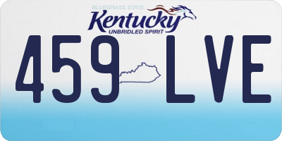 KY license plate 459LVE