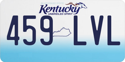 KY license plate 459LVL