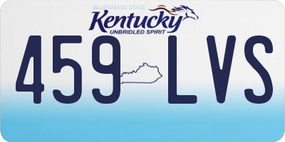 KY license plate 459LVS
