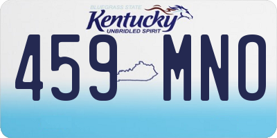 KY license plate 459MNO