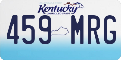 KY license plate 459MRG