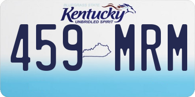 KY license plate 459MRM