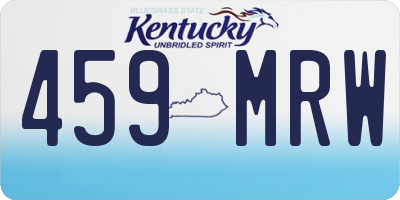 KY license plate 459MRW