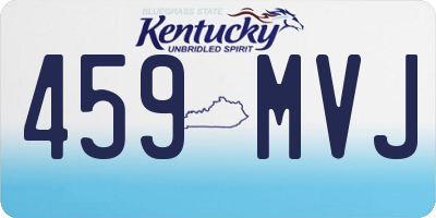 KY license plate 459MVJ