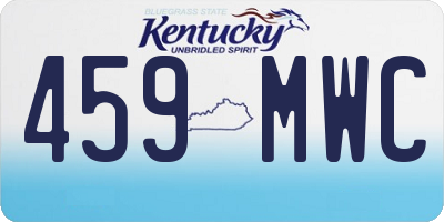 KY license plate 459MWC