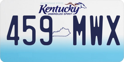 KY license plate 459MWX
