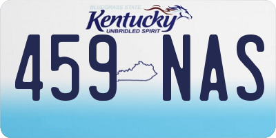 KY license plate 459NAS