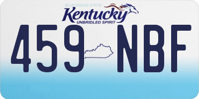 KY license plate 459NBF