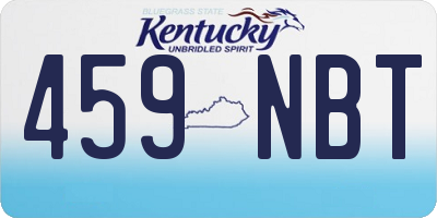 KY license plate 459NBT