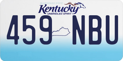KY license plate 459NBU