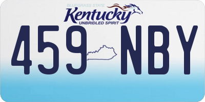 KY license plate 459NBY