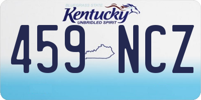 KY license plate 459NCZ