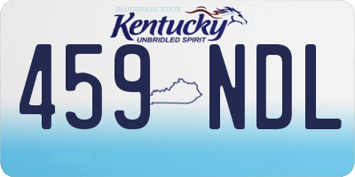 KY license plate 459NDL