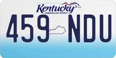KY license plate 459NDU