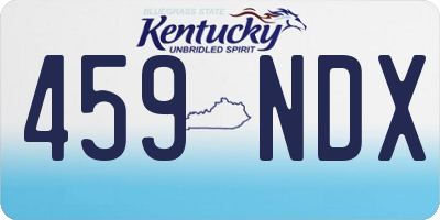 KY license plate 459NDX