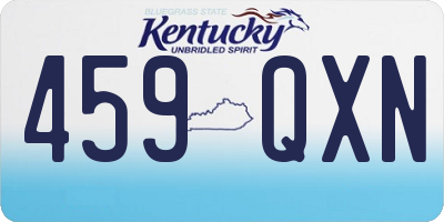 KY license plate 459QXN