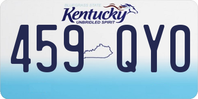 KY license plate 459QYO