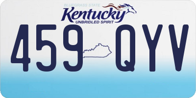 KY license plate 459QYV