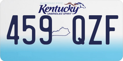 KY license plate 459QZF