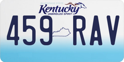 KY license plate 459RAV