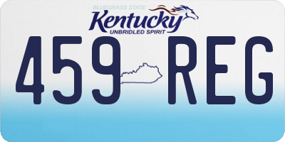 KY license plate 459REG