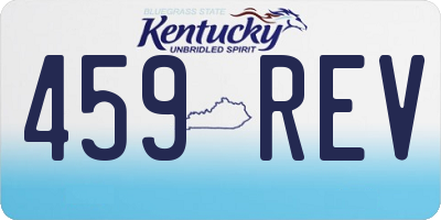 KY license plate 459REV