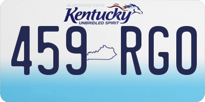 KY license plate 459RGO