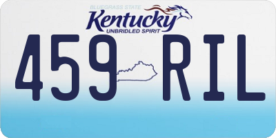 KY license plate 459RIL