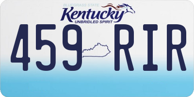 KY license plate 459RIR