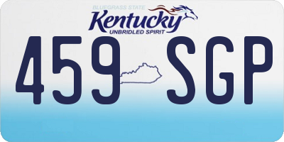 KY license plate 459SGP