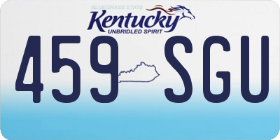 KY license plate 459SGU
