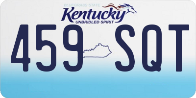 KY license plate 459SQT