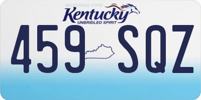 KY license plate 459SQZ
