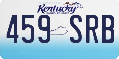 KY license plate 459SRB