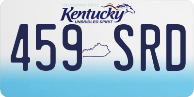 KY license plate 459SRD