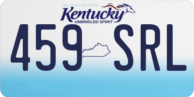 KY license plate 459SRL