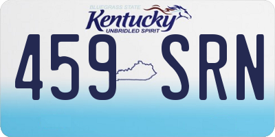KY license plate 459SRN
